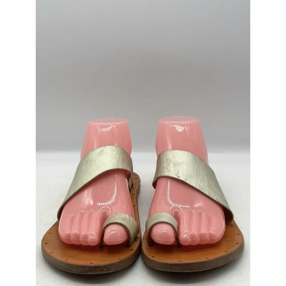 Beek Finch Toe Ring Sandals Handmade Leather Women’s Size 8 Anthropologie